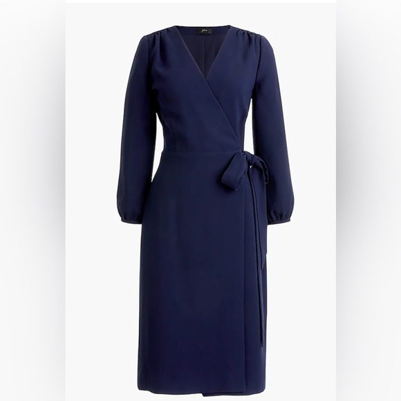 j crew blue wrap dress XXL main image 0